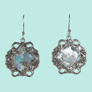 Roman glass earrings