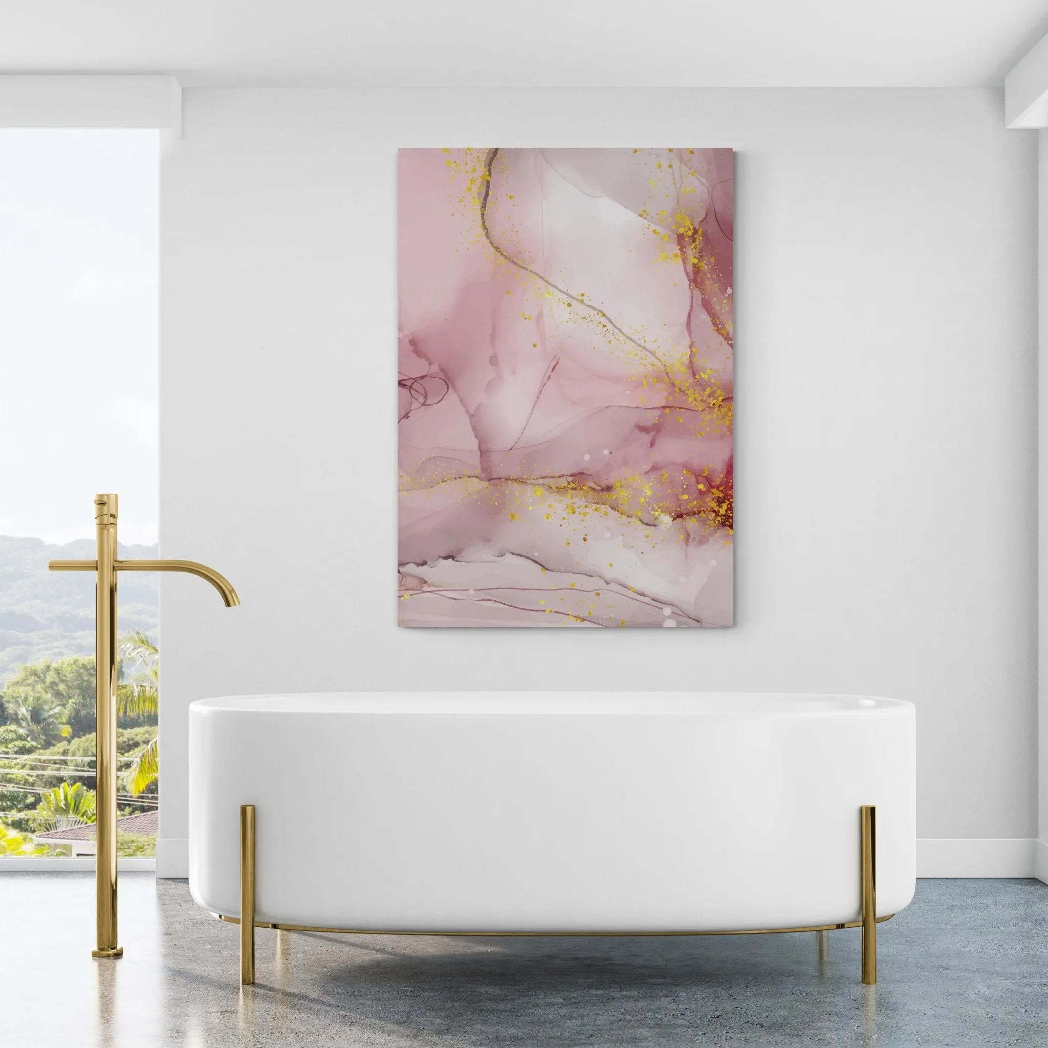 Rose Gold Marble Wall Art