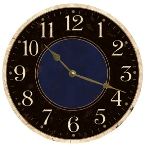 Rustic Blue and Black Clock- Navy Blue Center Clock