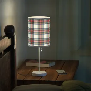 Scottish Checker Grid Table Lamp on a Stand (Type A Plug)