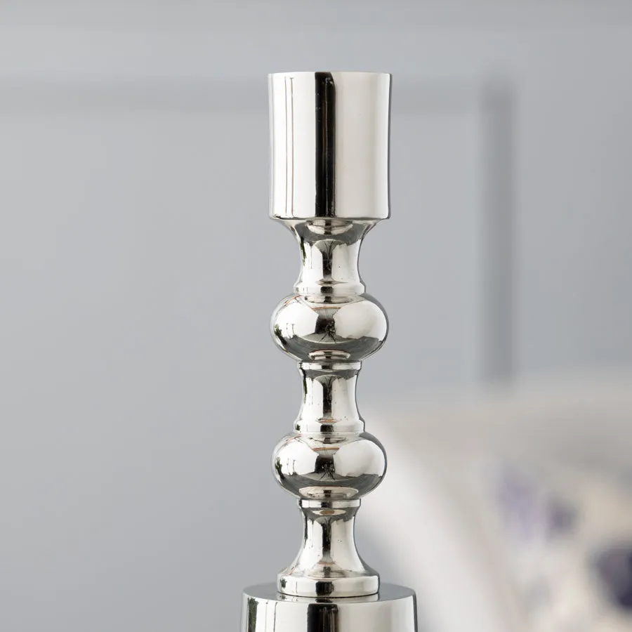 Silver Metal Candle Holder Collection