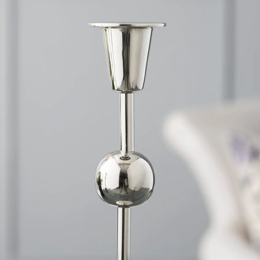 Silver Metal Candle Holder Collection