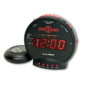 SONIC ALERT SHAKING VIBRATOR BOMB ALARM CLOCK SBB500