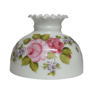 Student Shade Pink Rose for oil lamp, 10" fitter