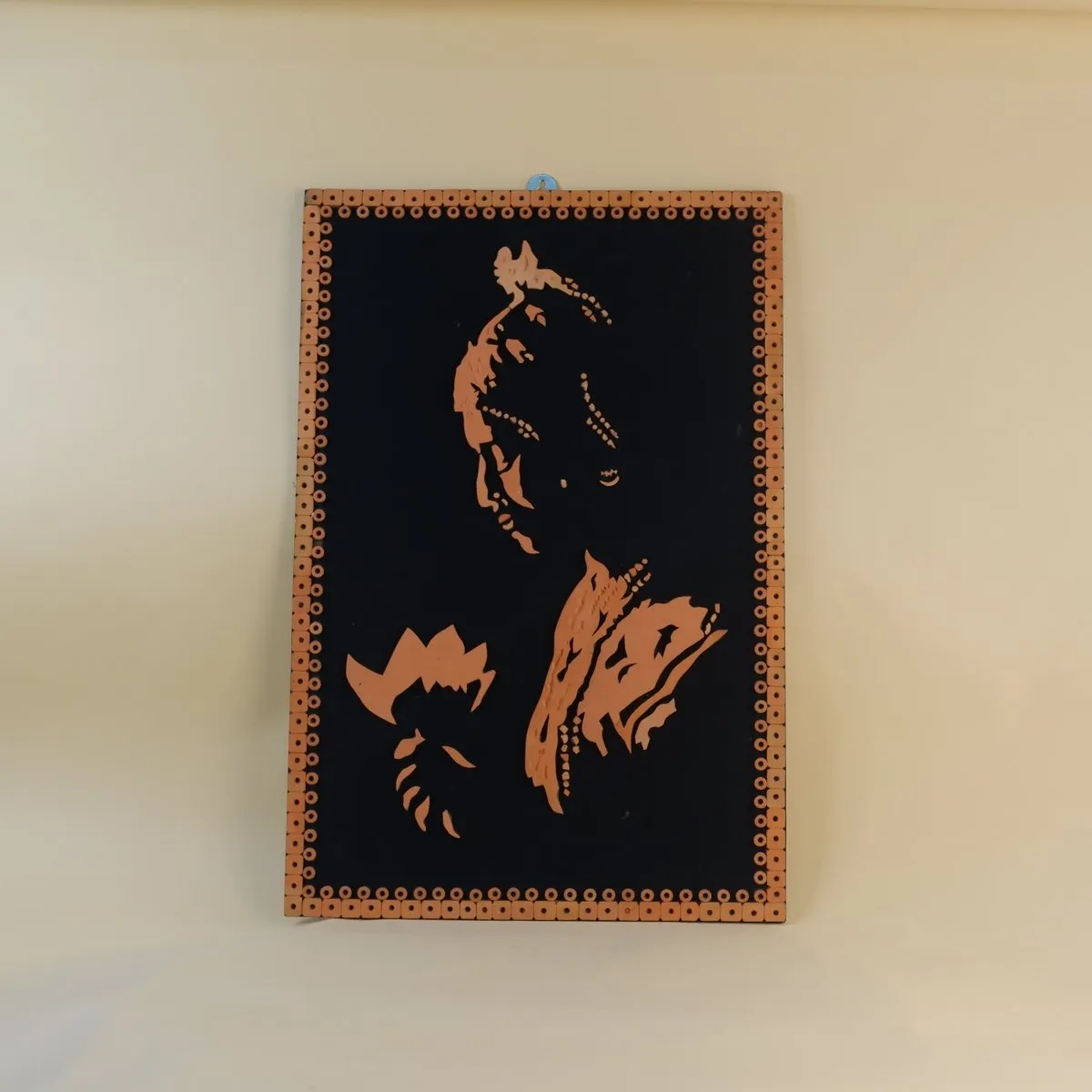 Terracotta Shadowed Lady Wall Art: Artisan Elegance for Home