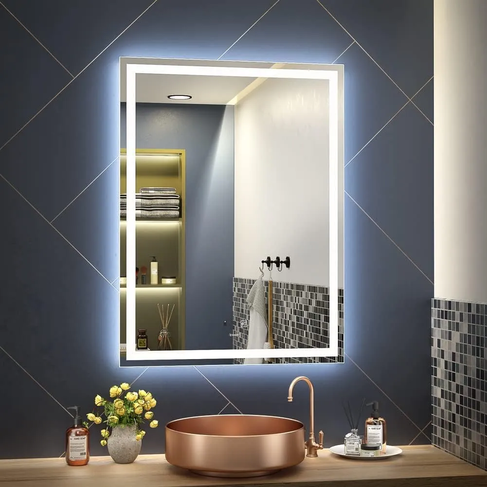 TEX-RO Transform Your Bathroom with Stunning Mirror Stickers for Wall, The Ultimate Guide to Choosing The Perfect Mirror for Wall and Enhancing Your Space with A Beautiful Bathroom Mirror (24x18)