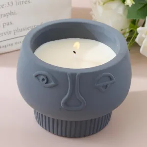 The Better Home Scented Candles for Home Décor (15Hrs Burn Time) Teak Wood Aroma Scented Candles for Bedroom Reusable Cement Jar|Home Décor Items|Diwali Decoration Items for Home Décor | Diwali Gifts