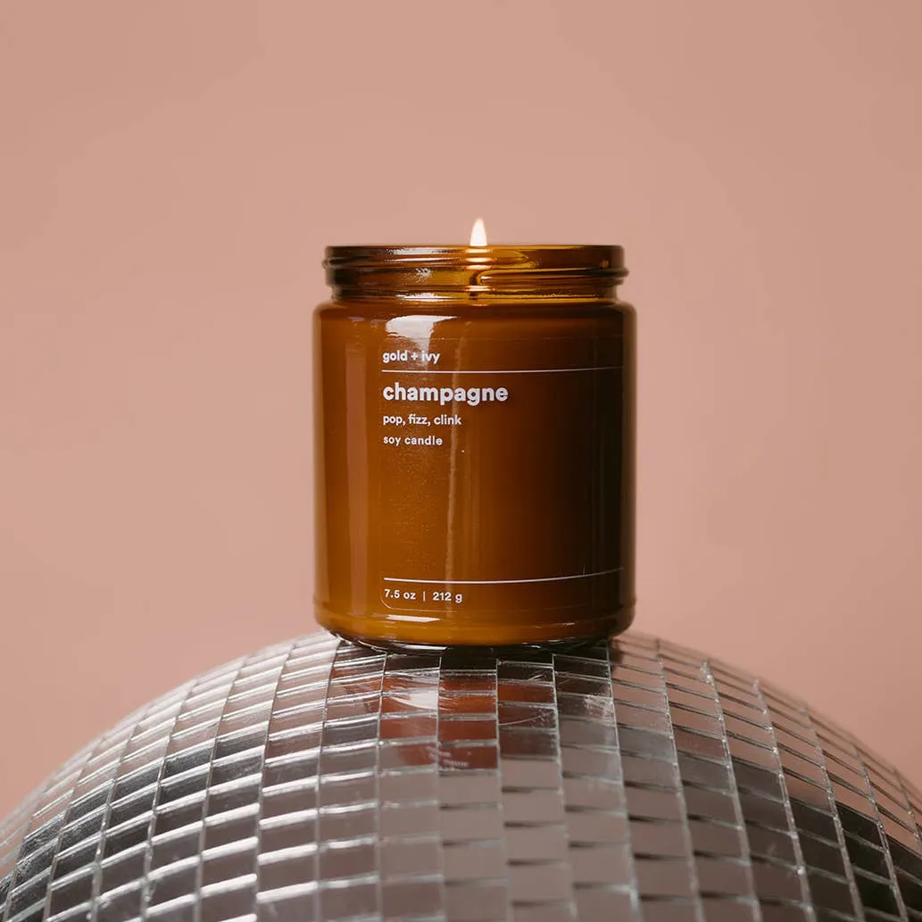 The Gold   Ivy Soy Candle - Champagne