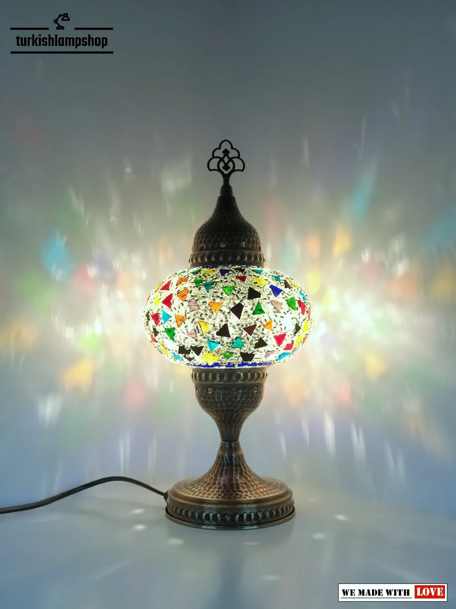 Turkish Mosaic Table Lamp Colorful Color