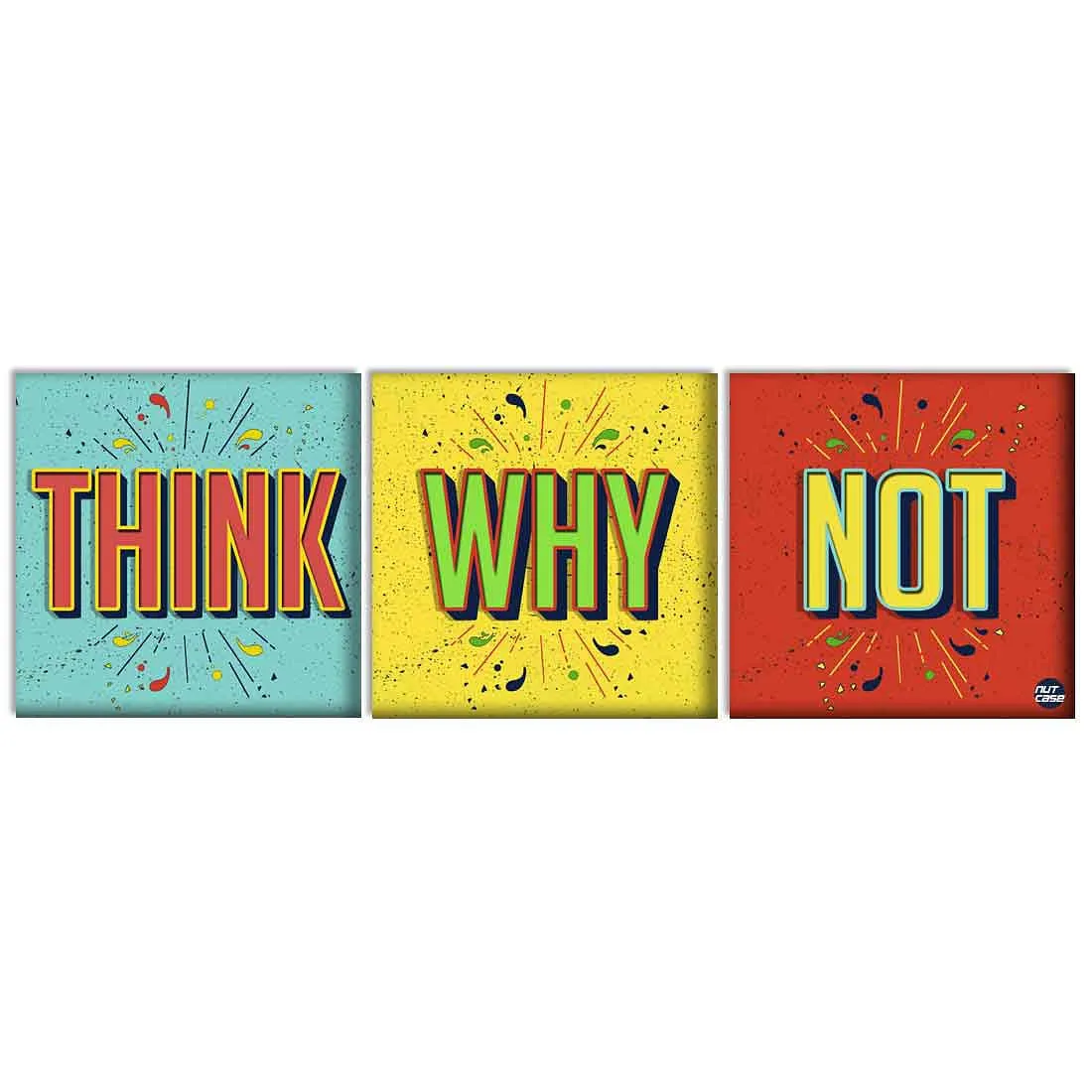 Wall Art Decor Hanging Panels Set Of 3 -Think Why Not