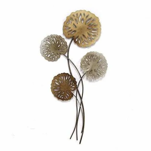 Water Lilies Metal Wall Decor