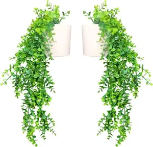 WYTE ORIGIN 1Pcs Artificial Hanging Plants Fern Vine - Fake Ivy Leaves Decoration for Indoors & Outdoors, Faux Foliage Greenery Decor for Living Room, Balcony, Garden, Bedroom (1Pcs) (Green-k)