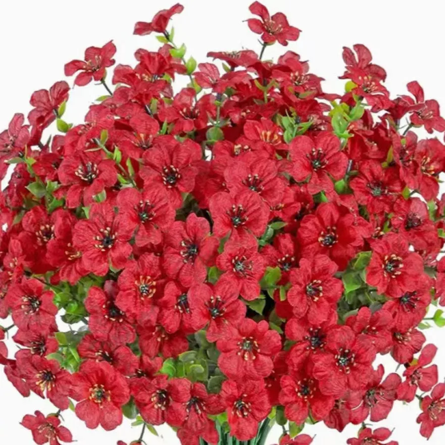 Yellow Bulk UV Resistant Artificial Flowers for Outdoor Decor